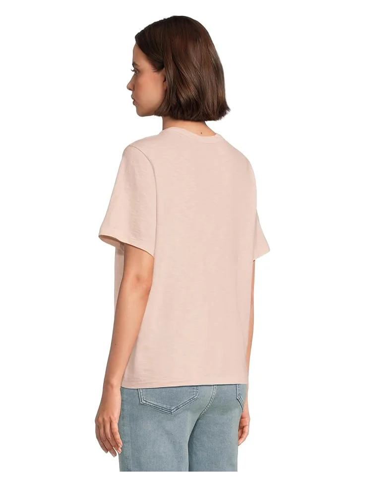 Футболка Faherty Sunwashed Essential Tee, цвет Peach Whip — изображение 3 из 5