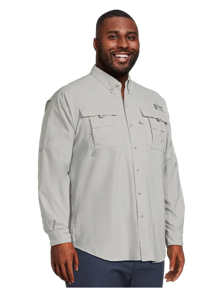 Рубашка Columbia Big & Tall Bahama II Long Sleeve Shirt — изображение 2 из 5, серый