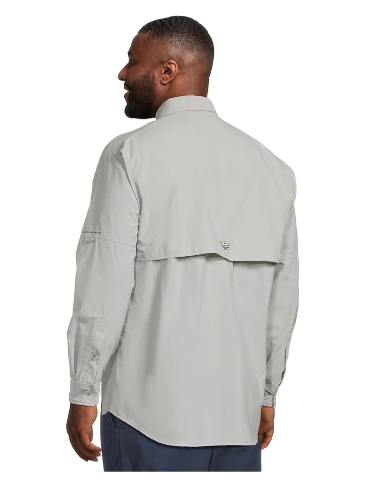 Рубашка Columbia Big & Tall Bahama II Long Sleeve Shirt — изображение 3 из 5, серый