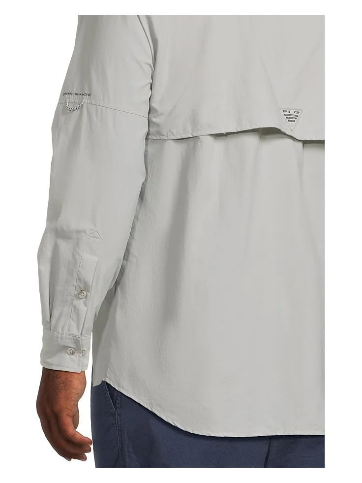 Рубашка Columbia Big & Tall Bahama II Long Sleeve Shirt — изображение 4 из 5, серый