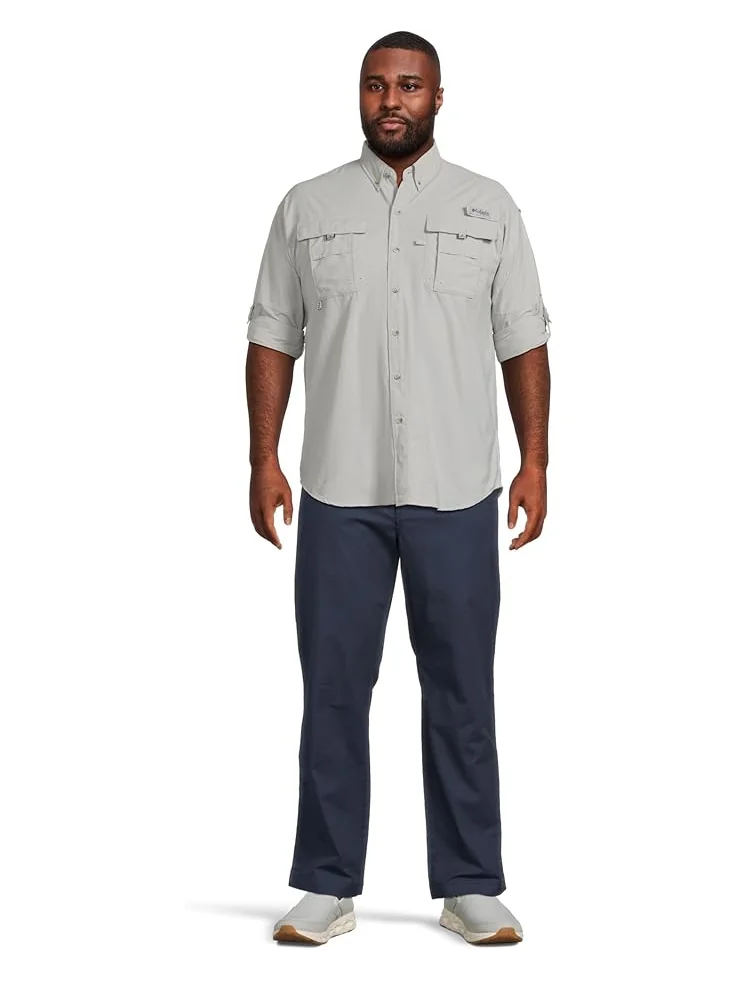 Рубашка Columbia Big & Tall Bahama II Long Sleeve Shirt — изображение 5 из 5, серый