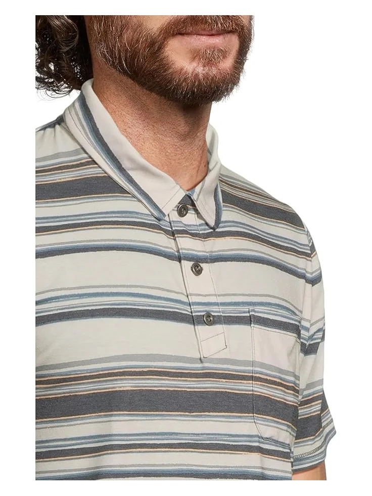 Поло L.L.Bean Everyday SunSmart Polo 2.0, Short-Sleeve, Stripe — изображение 4 из 5, серый