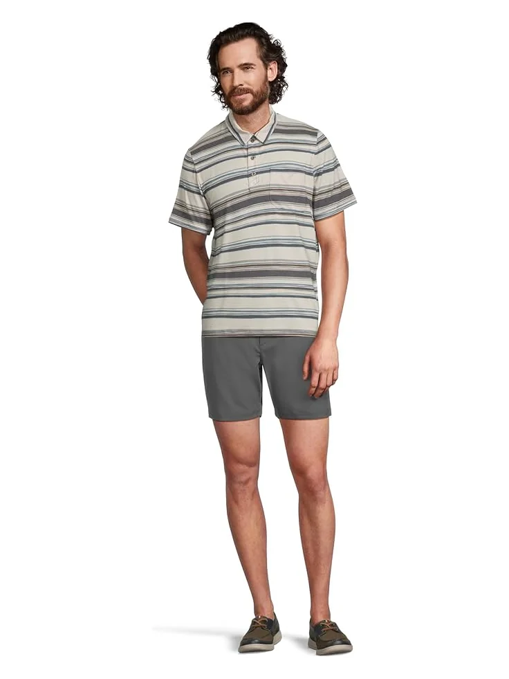 Поло L.L.Bean Everyday SunSmart Polo 2.0, Short-Sleeve, Stripe — изображение 5 из 5, серый