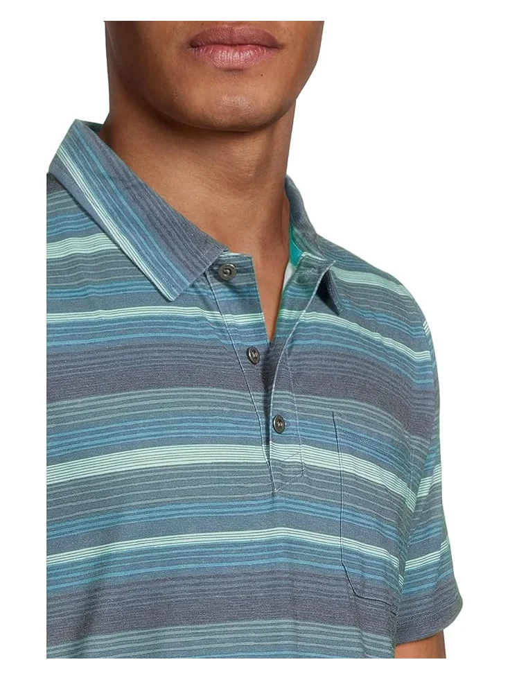 Поло L.L.Bean Everyday SunSmart Polo 2.0, Short-Sleeve, Stripe — изображение 4 из 5, синий
