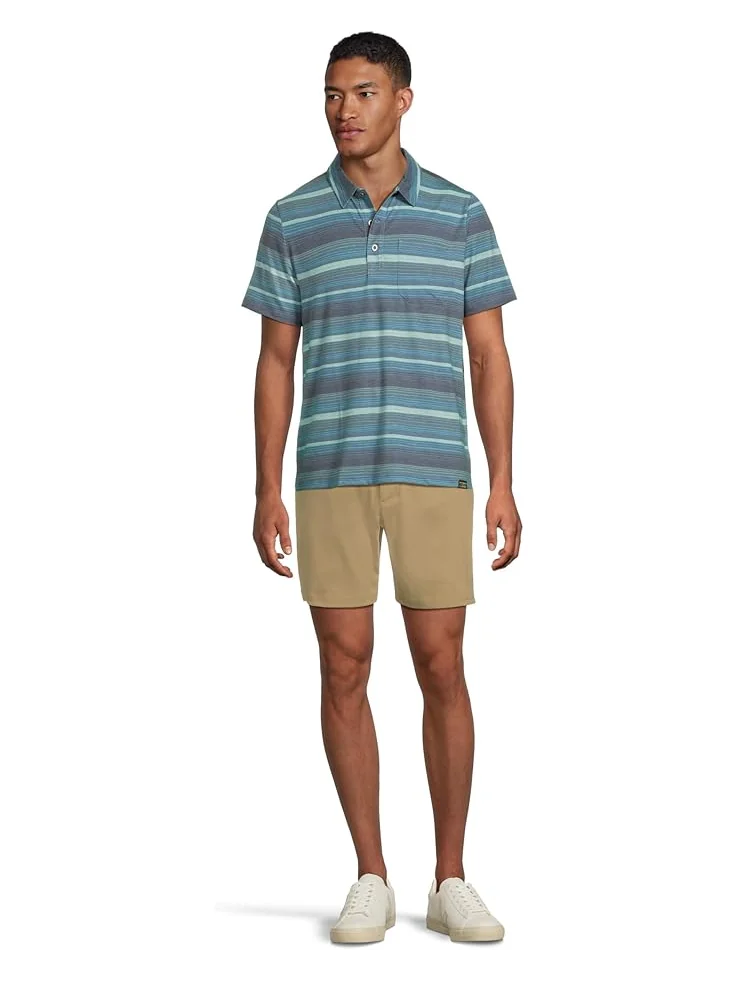 Поло L.L.Bean Everyday SunSmart Polo 2.0, Short-Sleeve, Stripe — изображение 5 из 5, синий
