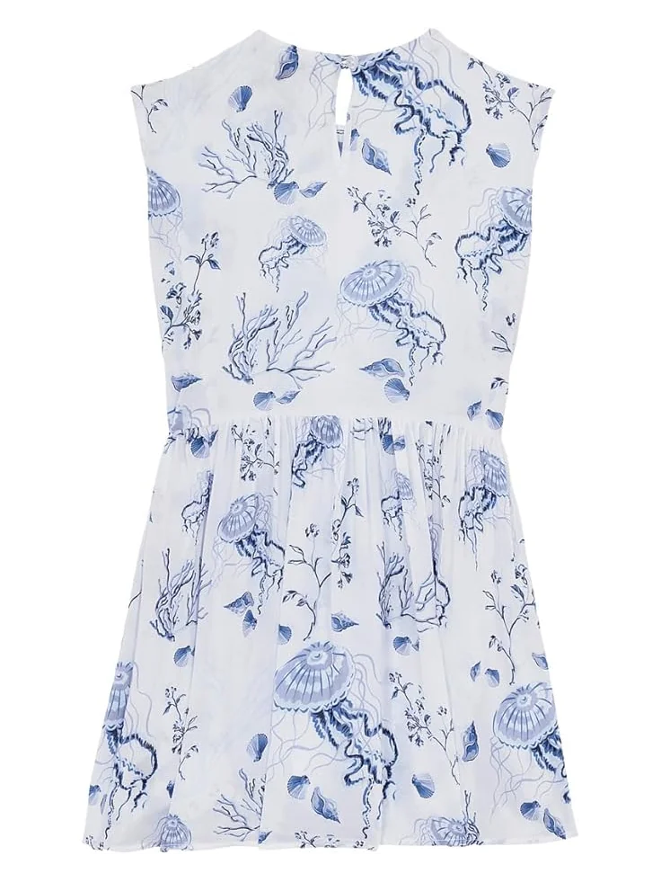 Платье Vilebrequin Kids Dress Medusa & Shells — изображение 2 из 2, белый