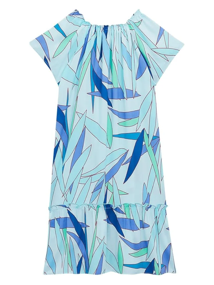 Платье Vilebrequin Kids Cotton Voile Dress Madrague — изображение 2 из 2, талассойский