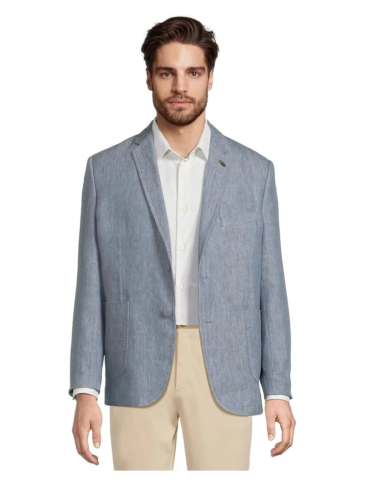 Блейзер Johnston & Murphy Washed Linen Blazer — изображение 1 из 5, светло-синий