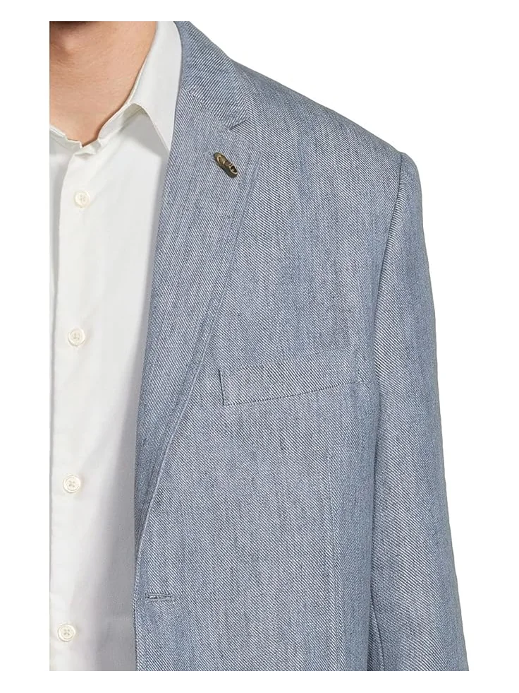 Блейзер Johnston & Murphy Washed Linen Blazer — изображение 4 из 5, светло-синий