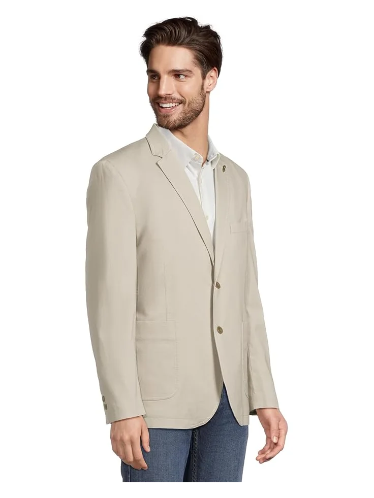 Блейзер Johnston & Murphy Washed Cotton Dobby Blazer — изображение 2 из 5, серый