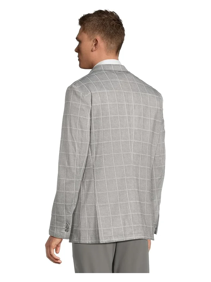 Блейзер Johnston & Murphy Xc Flex Unlined Plaid Knit Blazer — изображение 3 из 5, серый