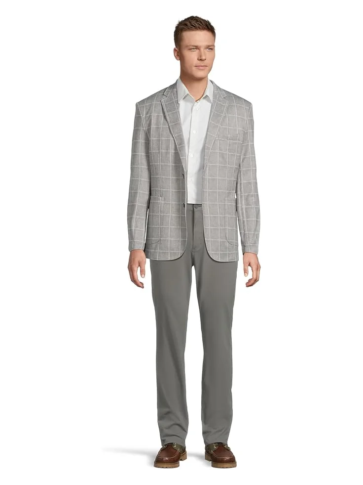 Блейзер Johnston & Murphy Xc Flex Unlined Plaid Knit Blazer — изображение 5 из 5, серый