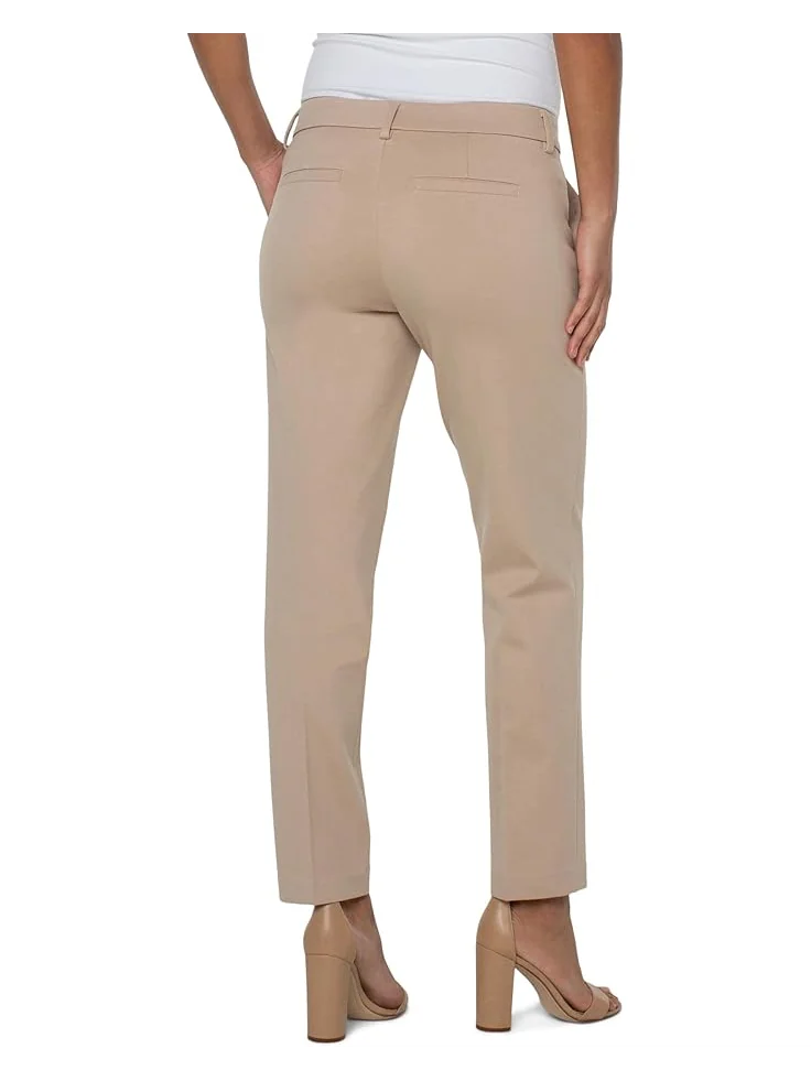Брюки Liverpool Los Angeles Kelsey Slim Leg Trousers in Super Stretch Ponte Knit — изображение 2 из 3, бежевый
