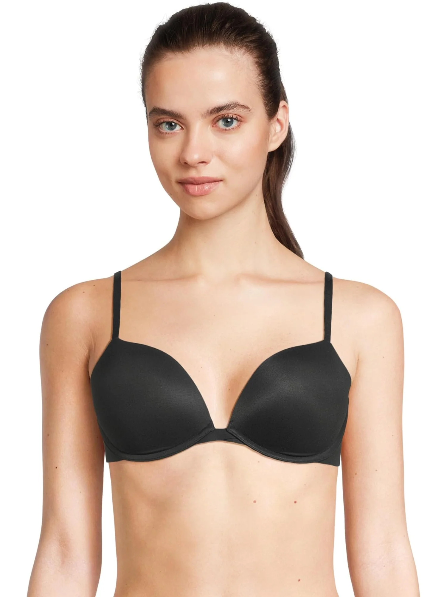 Бюстгальтер Calvin Klein Underwear Perfectly Fit Push Up Plunge Bra — изображение 1 из 4, черный