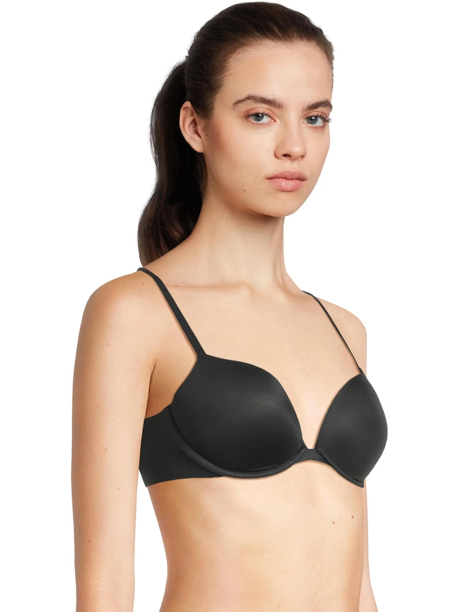 Бюстгальтер Calvin Klein Underwear Perfectly Fit Push Up Plunge Bra — изображение 2 из 4, черный