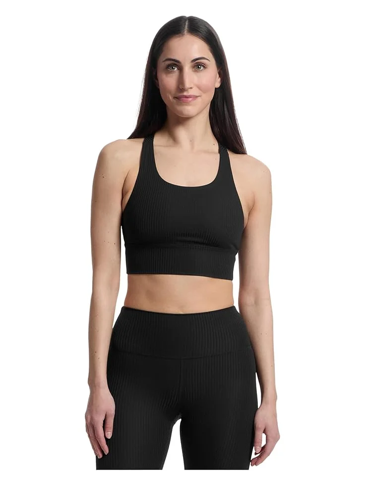 Бюстгальтер Prana Luxara Rib Racerback Bralette — черный