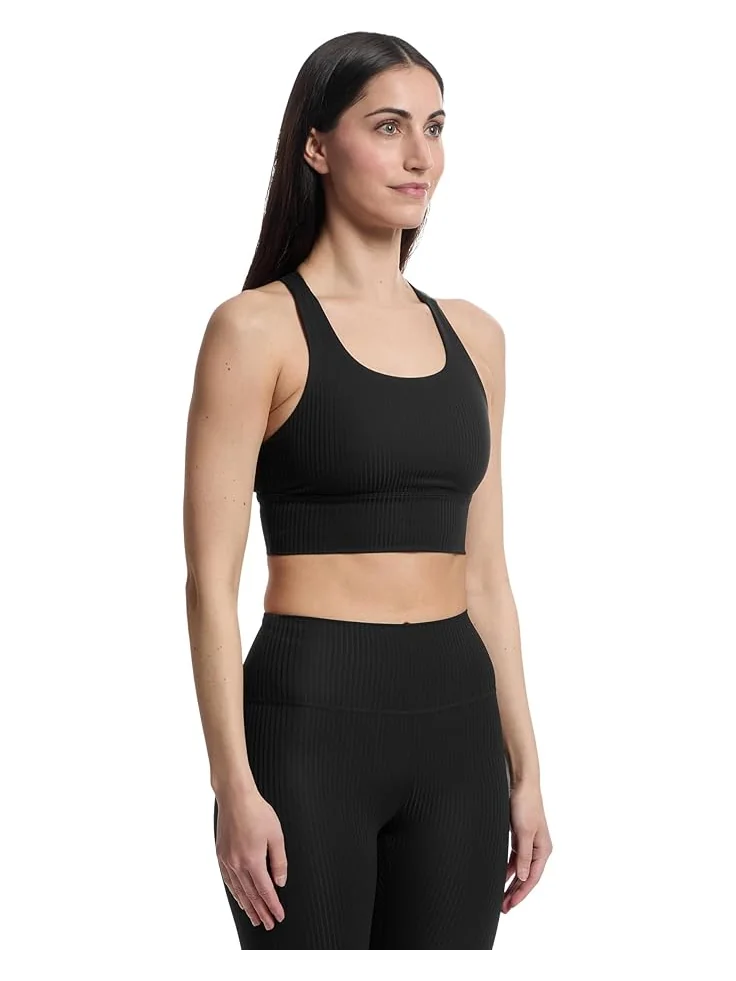 Бюстгальтер Prana Luxara Rib Racerback Bralette — изображение 2 из 5, черный