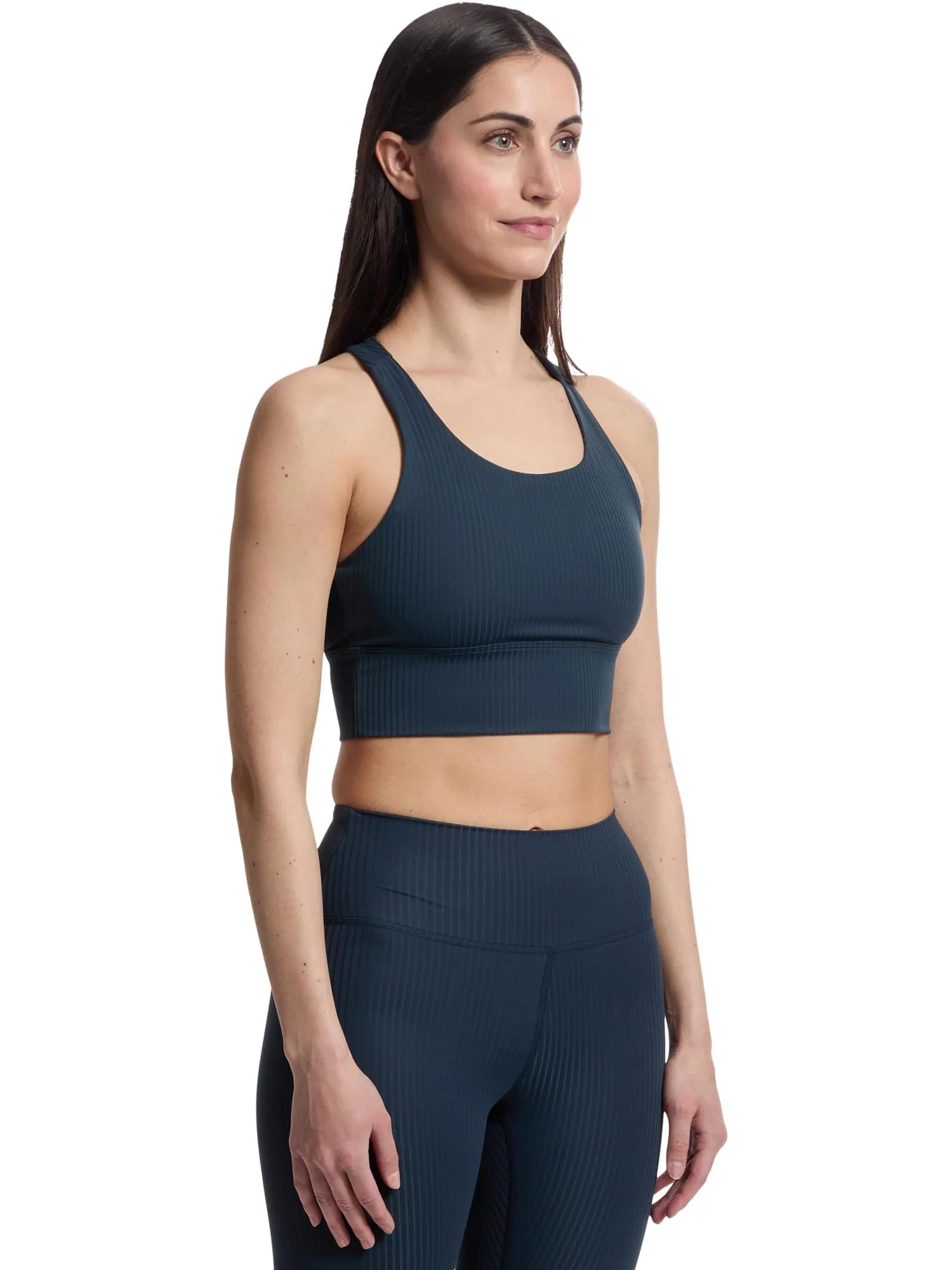 Бюстгальтер Prana Luxara Rib Racerback Bralette — изображение 2 из 5, темно-серый