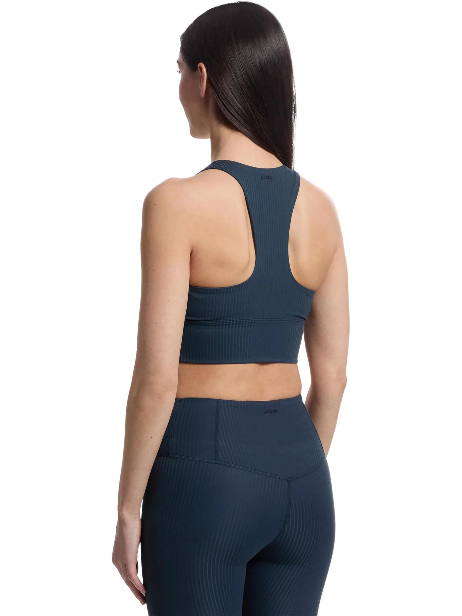 Бюстгальтер Prana Luxara Rib Racerback Bralette — изображение 3 из 5, темно-серый