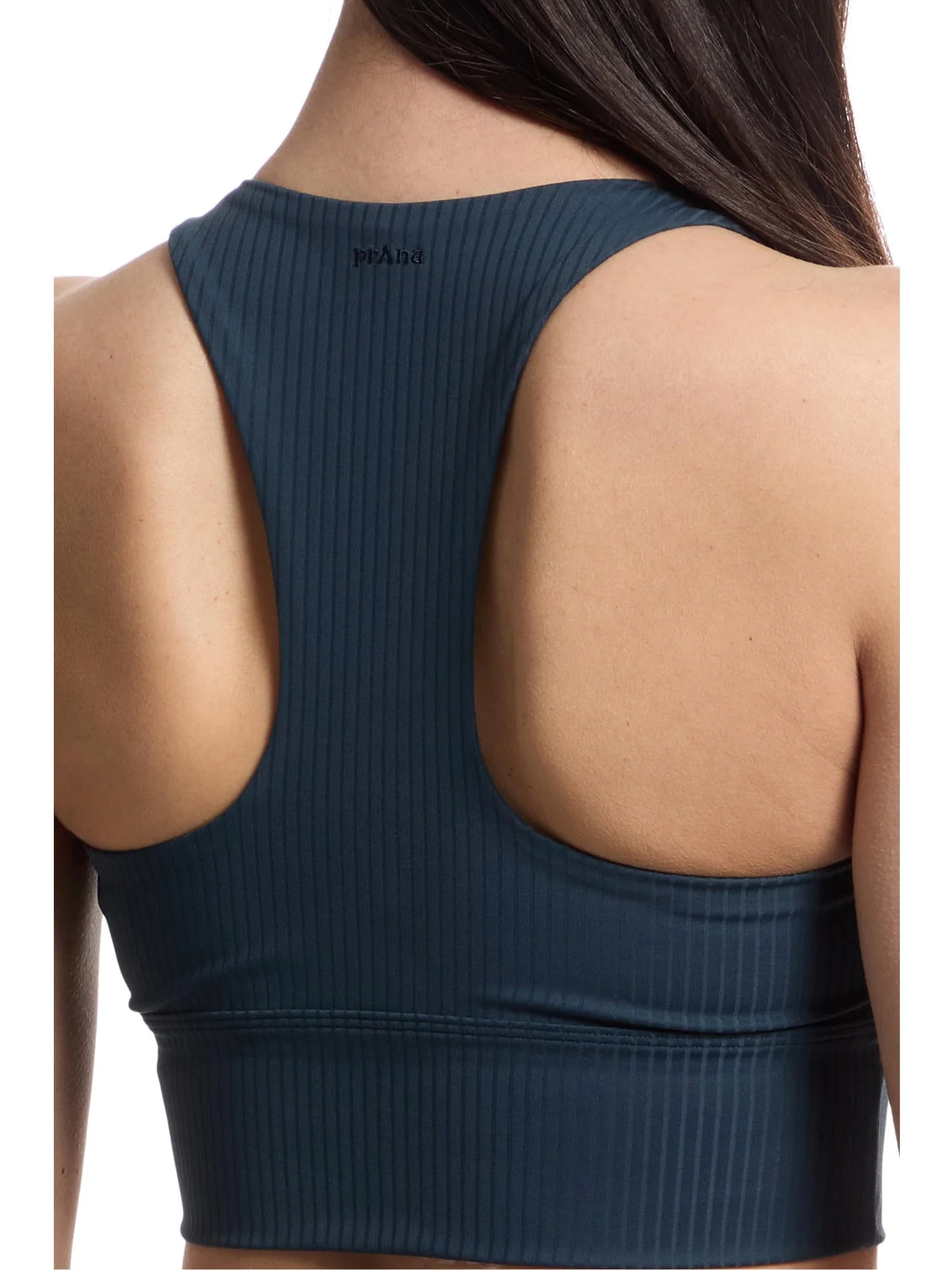 Бюстгальтер Prana Luxara Rib Racerback Bralette — изображение 4 из 5, темно-серый