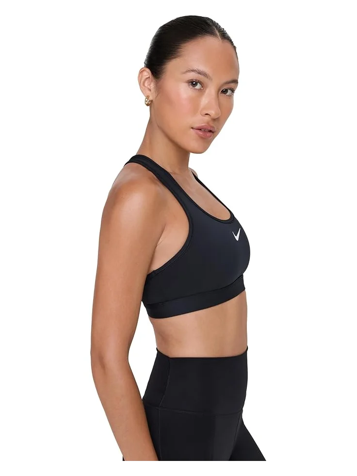 Бюстгальтер Nike Swoosh Medium Support Bra — изображение 3 из 5, черный/белый