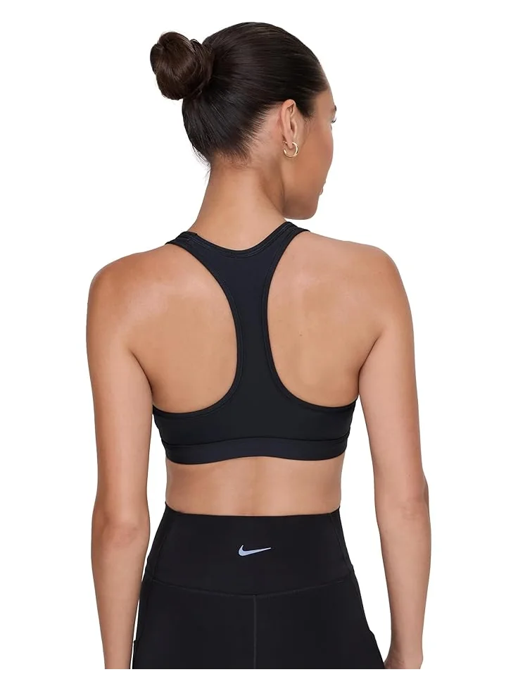 Бюстгальтер Nike Swoosh Medium Support Bra — изображение 4 из 5, черный/белый