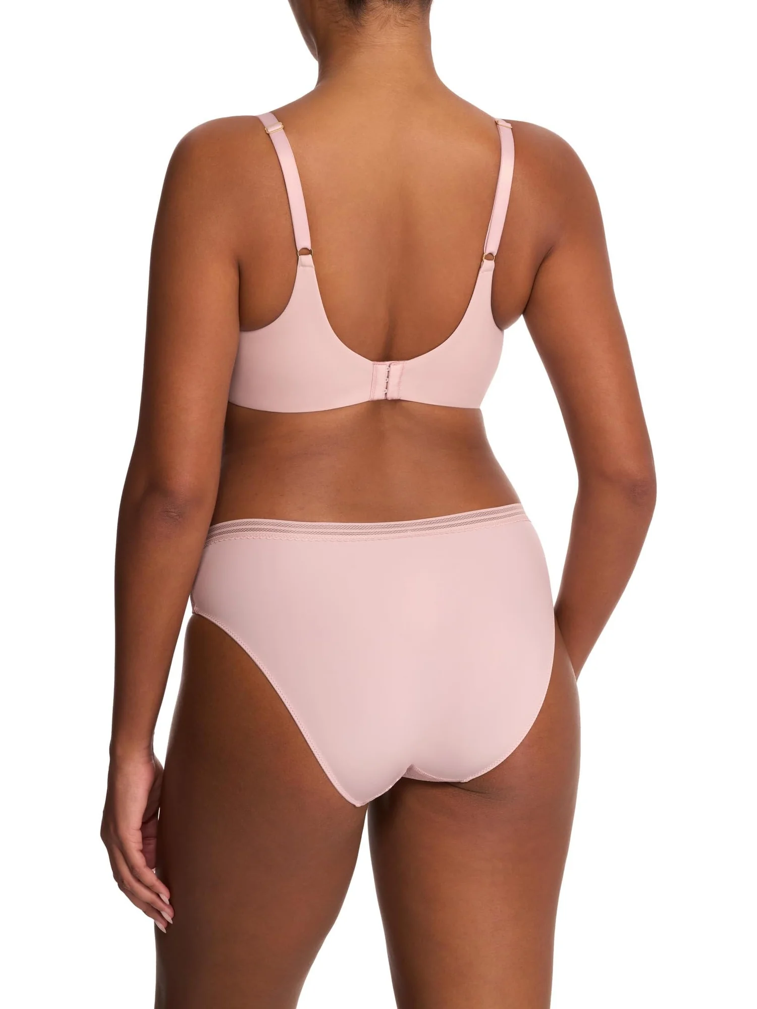 Бюстгальтер Natori Love Lace Full Coverage Plunge T-Shirt Bra — изображение 2 из 2, розовый/белый