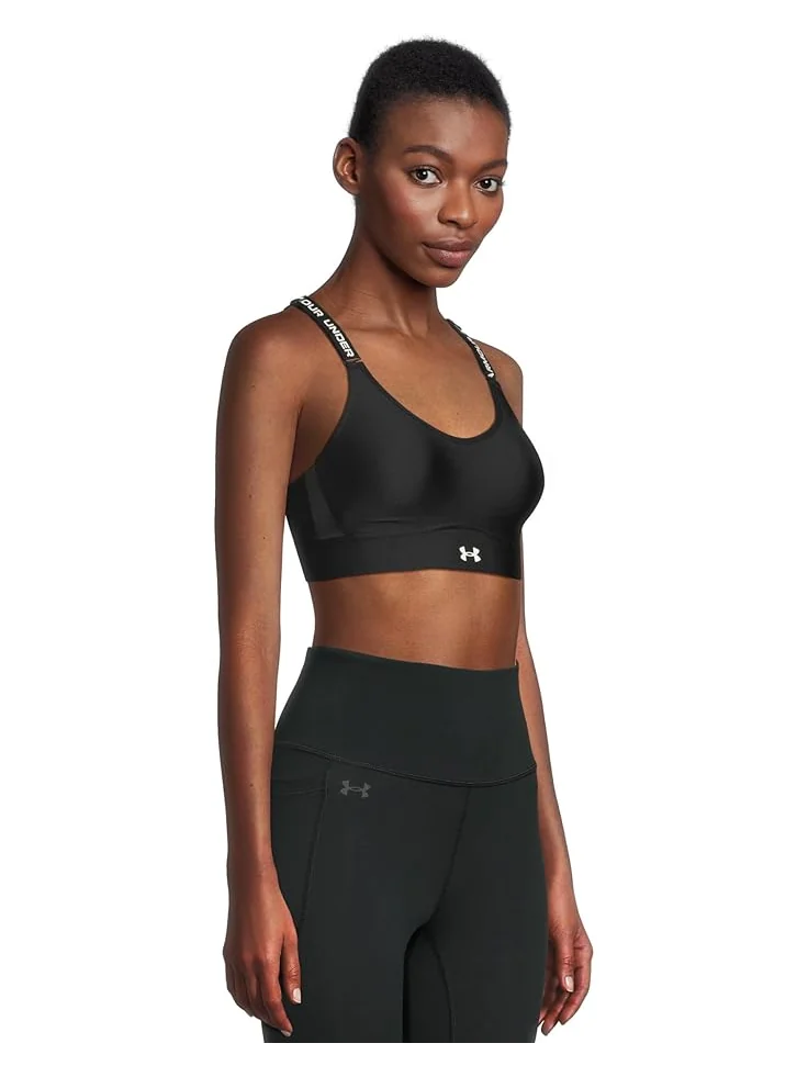 Женский спортивный бра Under Armour Infinity Mid Impact — изображение 2 из 5, черный/белый