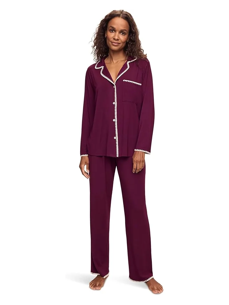 Пижама Eberjey Frida Long Pj Set — изображение 1 из 3, слоновая кость