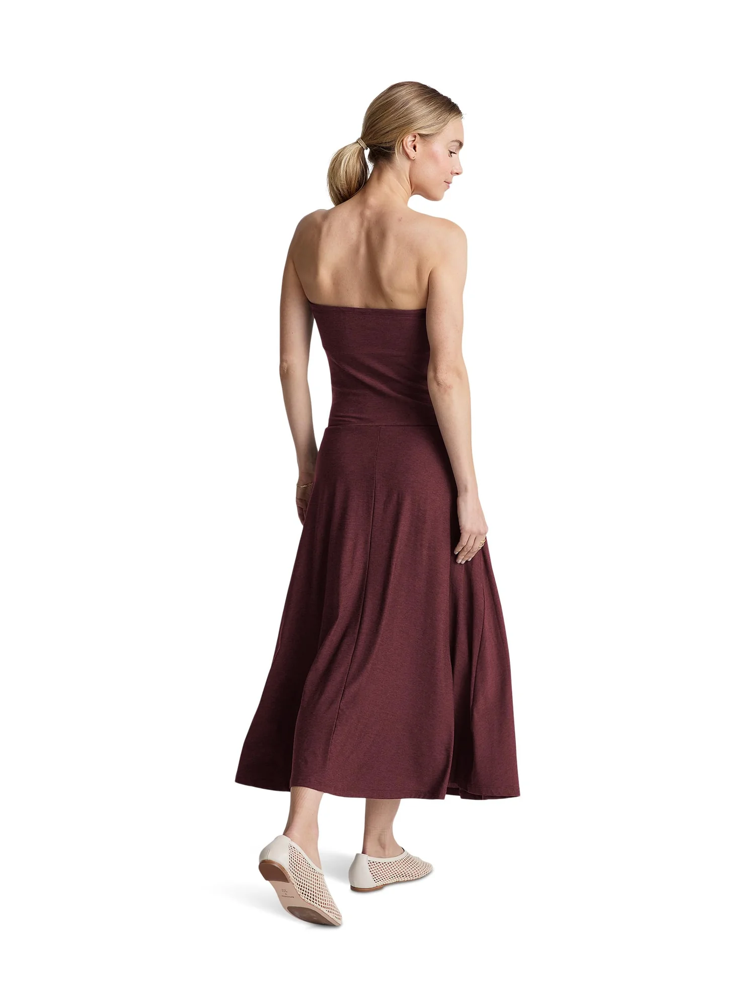 Платье Beyond Yoga Featherweight Strapless Dress — изображение 3 из 4, бордовый