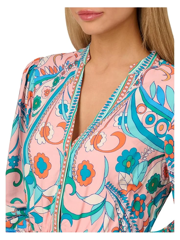 Платье Adrianna Papell Printed Short Dress — изображение 3 из 3, мульти