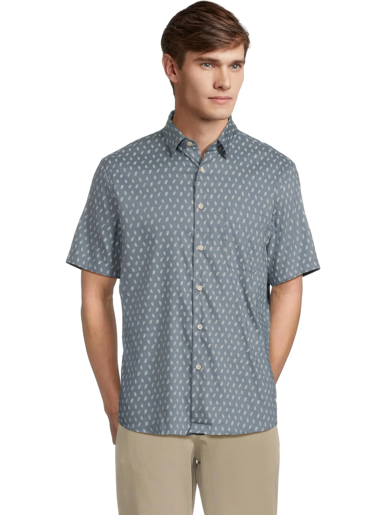 Рубашка Faherty Short Sleeve Movement Monterrey Shirt — изображение 1 из 5, лиственный