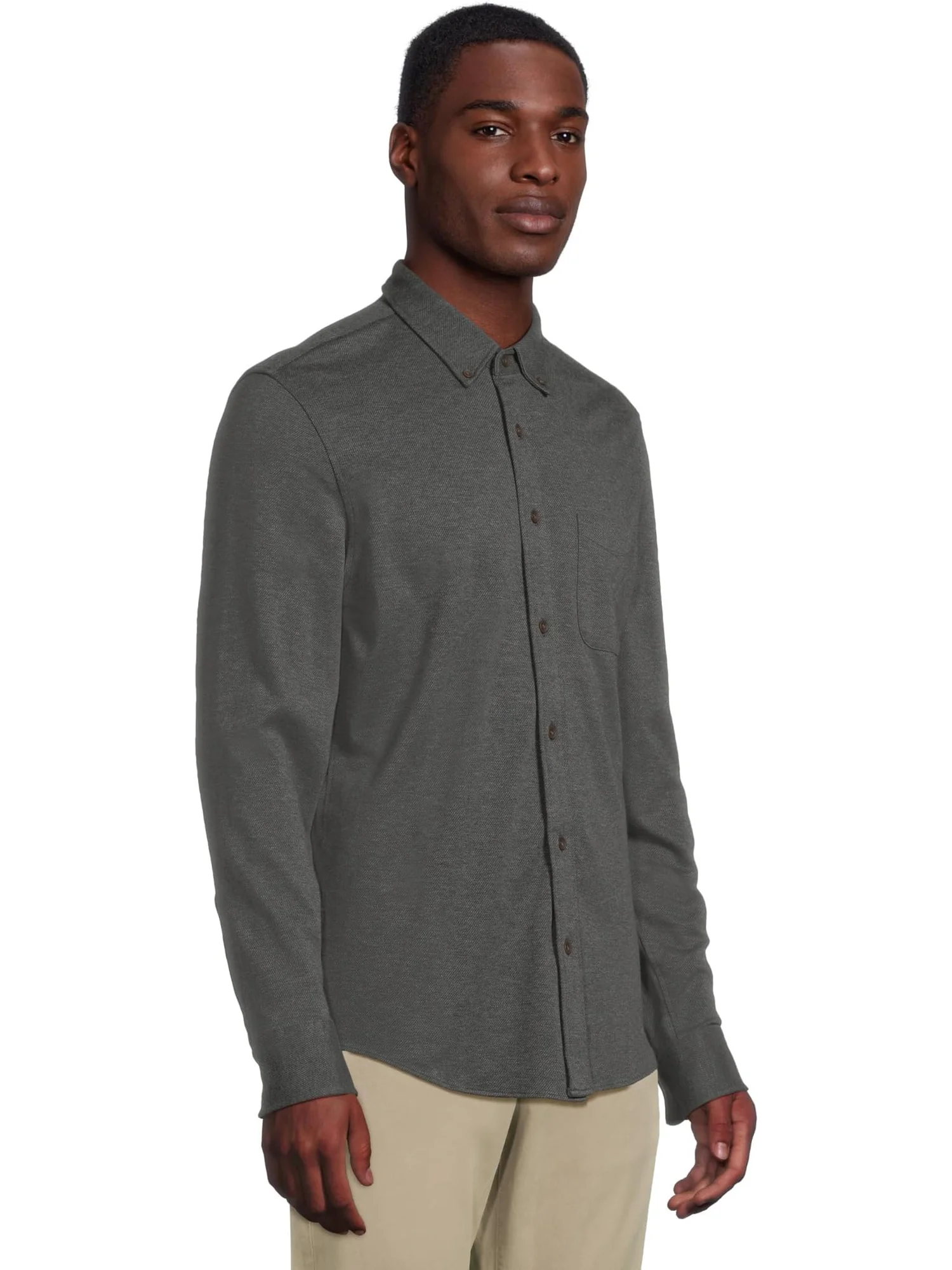 Рубашка Faherty Coastline Knit Shirt — изображение 2 из 5, темно-серый