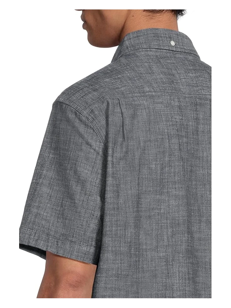 Рубашка L.L.Bean Comfort Stretch Chambray Shirt Short — изображение 5 из 6, темный индиго