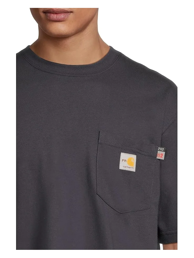 Футболка Carhartt Big & Tall Flame Resistant Force Cotton Short — изображение 4 из 5, темно-синий
