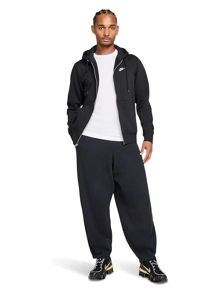 Худи Nike Club Full-zip Fleece Hoodie — изображение 6 из 6, черный/черный/белый