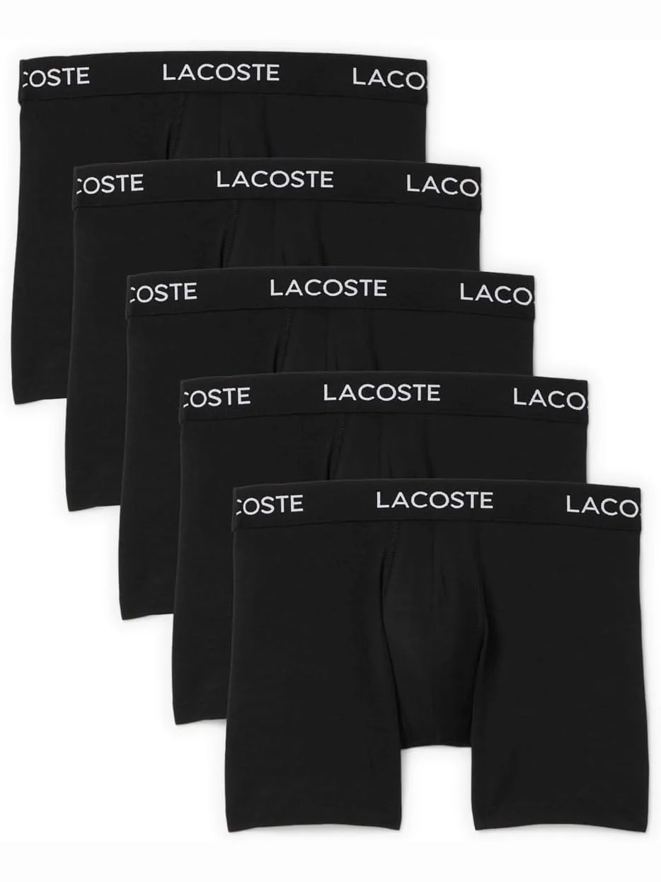 Мужские хлопковые трусы-боксеры, 5 пар Lacoste