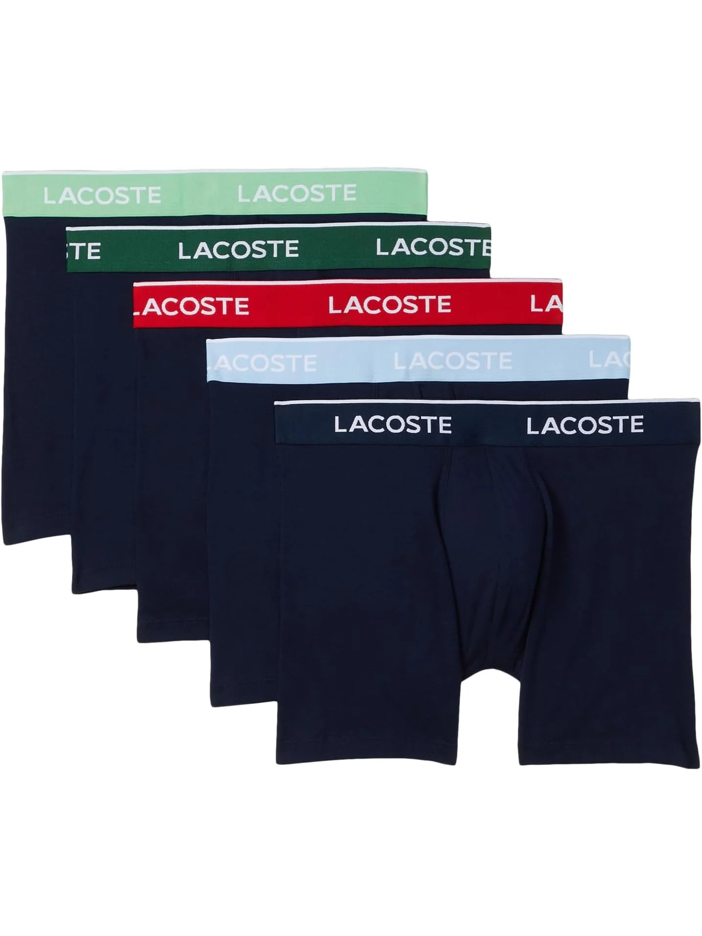 Боксеры Lacoste 5-pack Cotton Boxer Briefs — изображение 1 из 1, темно-синий синий/мульти