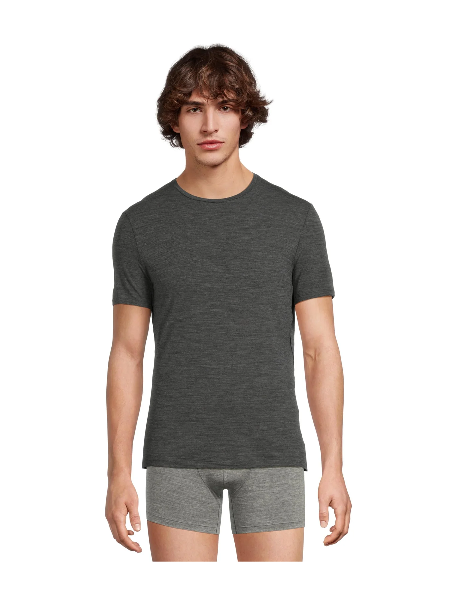 Футболка Icebreaker Merino 150 Anatomica Short Sleeve Crewe — изображение 1 из 3, серый меланж