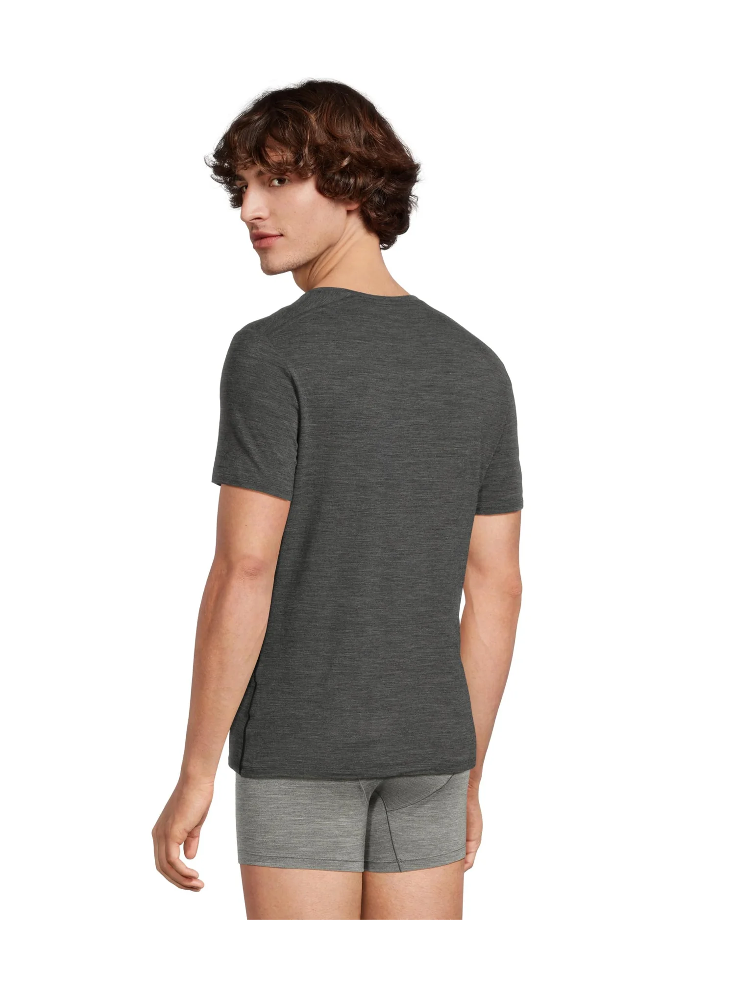 Футболка Icebreaker Merino 150 Anatomica Short Sleeve Crewe — изображение 3 из 3, серый меланж