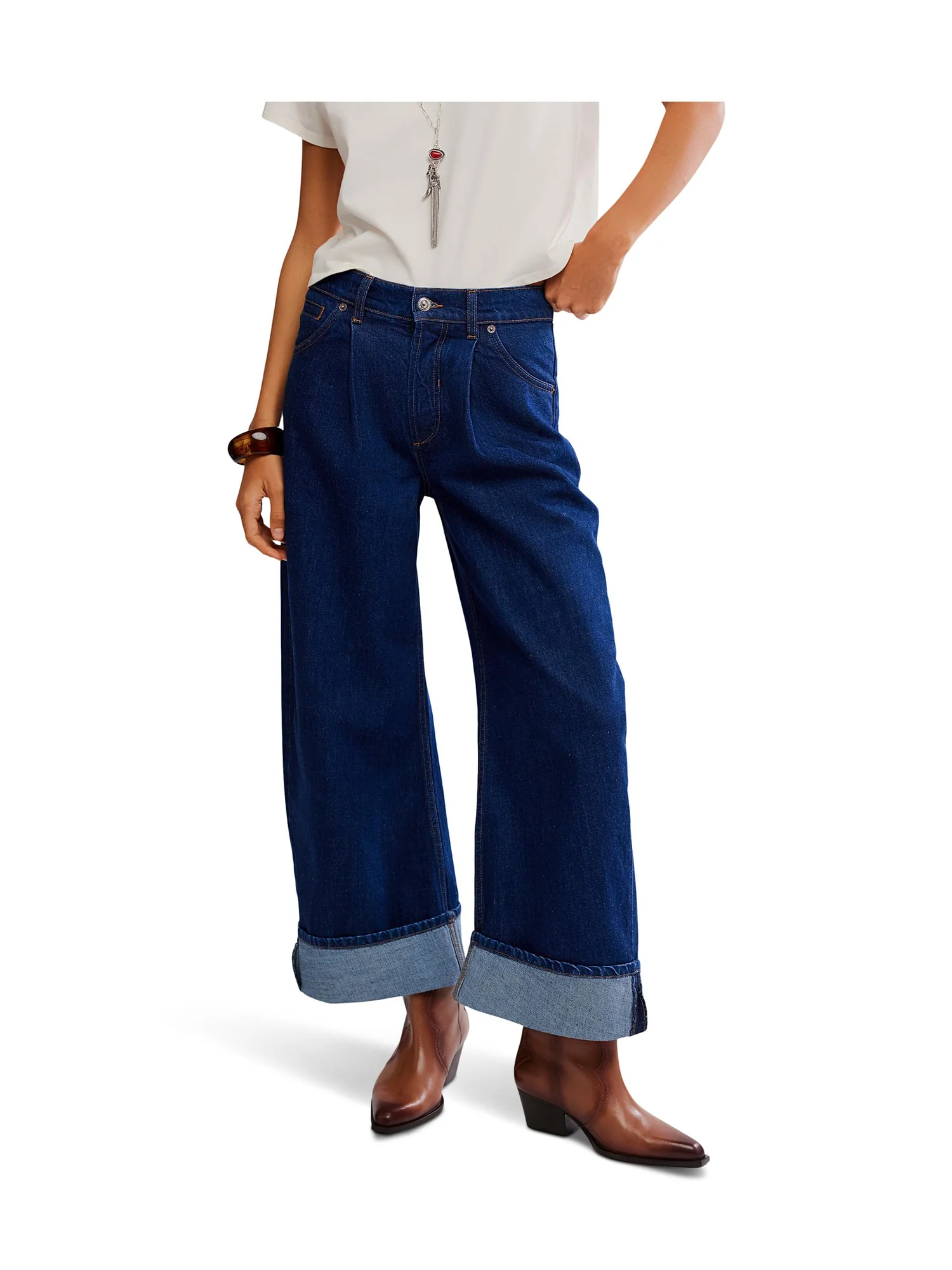 Джинсы Free People Alia Wide Leg, цвет Hawthorne
