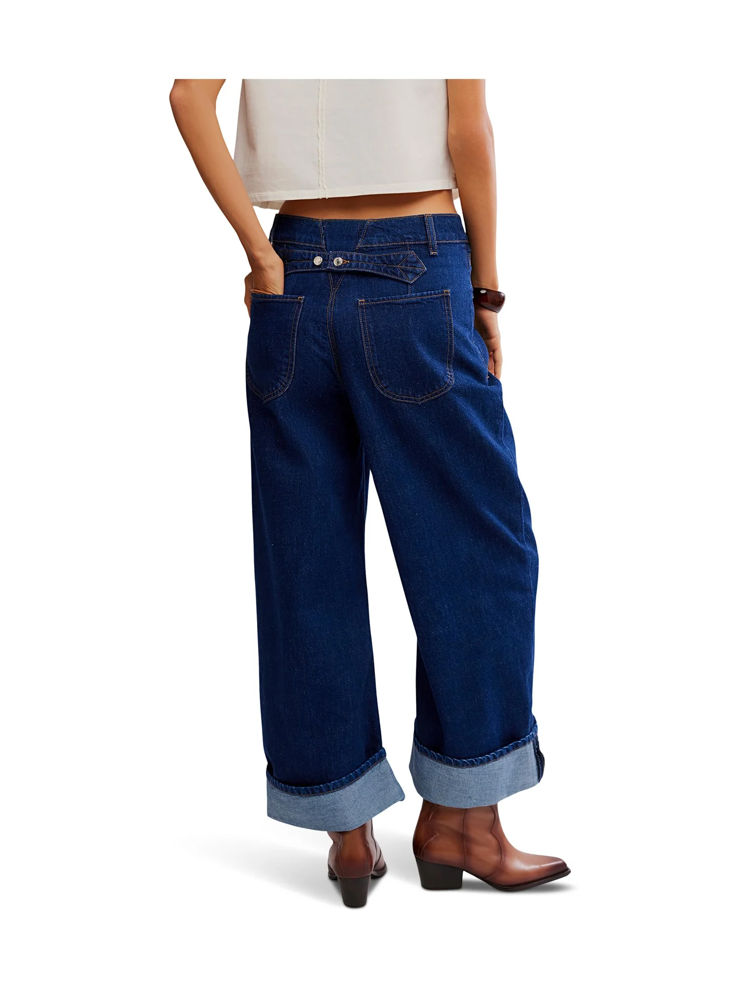 Джинсы Free People Alia Wide Leg, цвет Hawthorne — изображение 3 из 5