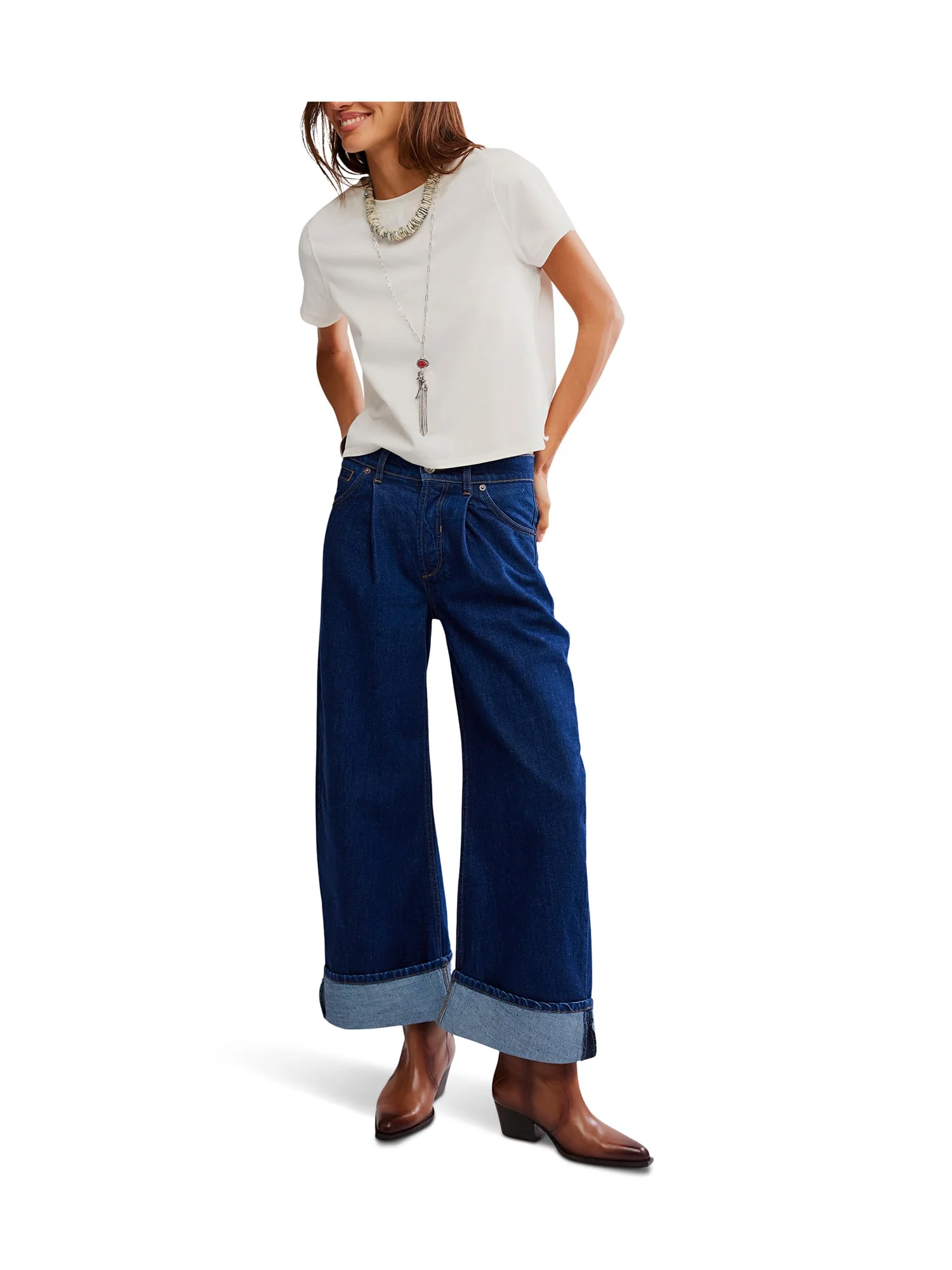 Джинсы Free People Alia Wide Leg, цвет Hawthorne — изображение 5 из 5