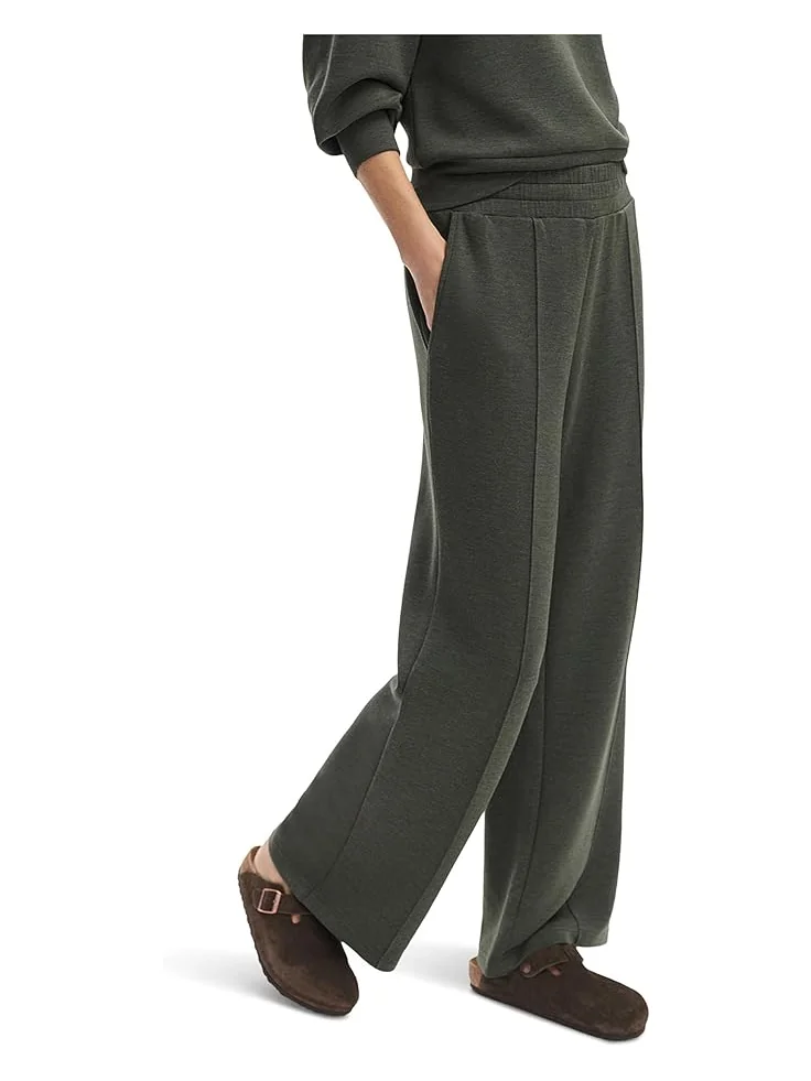 Женские брюки Varley The Wide Leg Pant 30 — изображение 2 из 5, оливковый