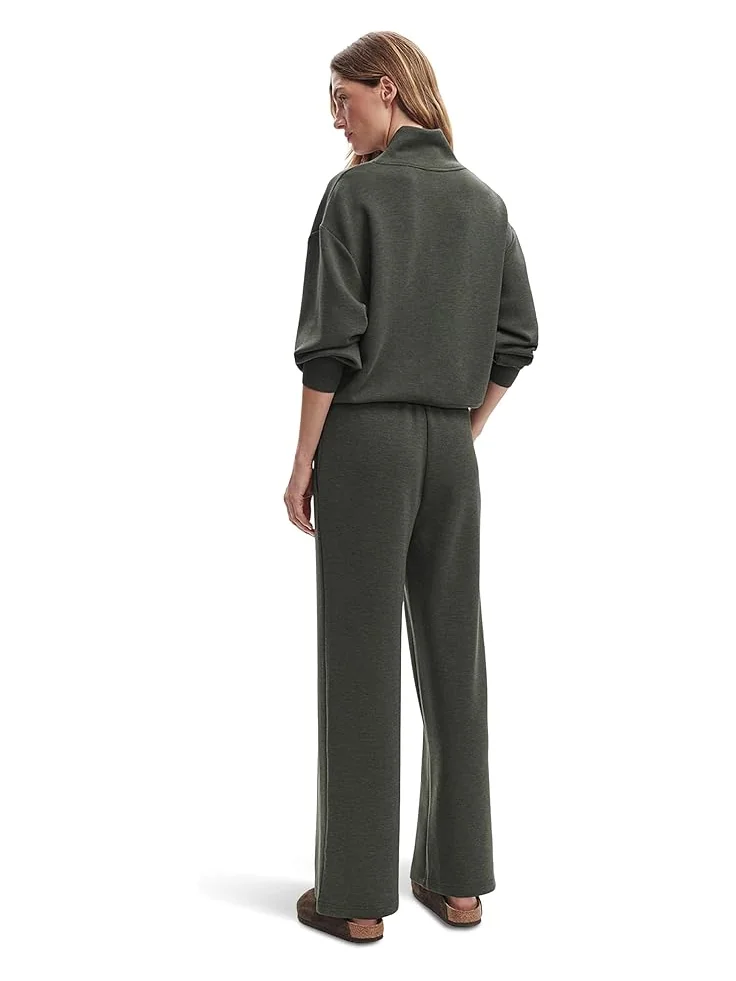 Женские брюки Varley The Wide Leg Pant 30 — изображение 3 из 5, оливковый