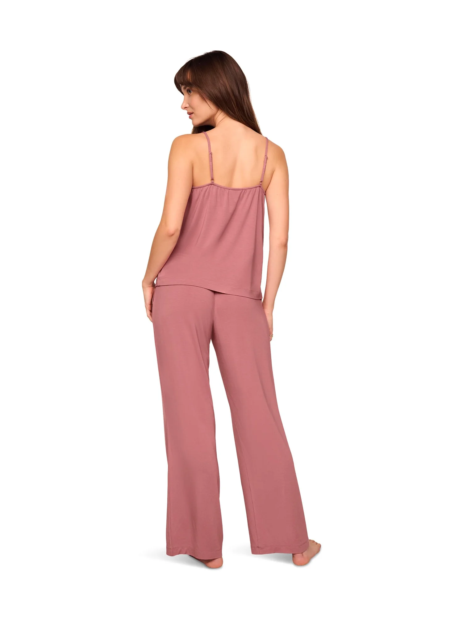 Пижама Eberjey The Tencel Modal Cami & Pants Pajama Set — изображение 2 из 3, розовый