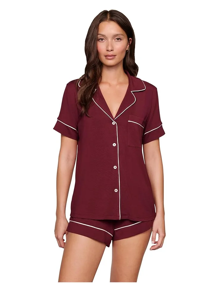Женский комплект пижамы Eberjey Gisele Relaxed Short — изображение 1 из 3, слоновая кость