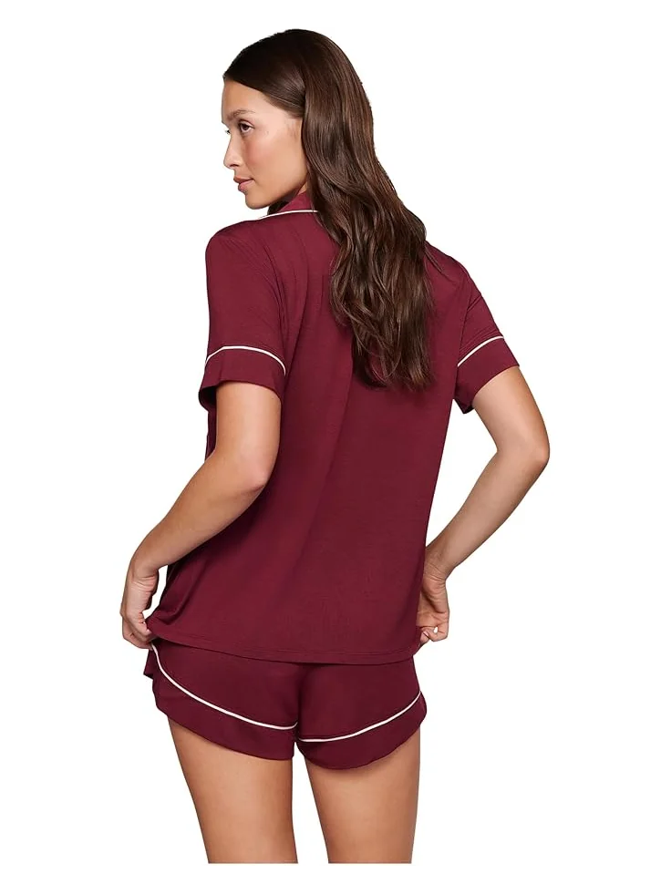 Женский комплект пижамы Eberjey Gisele Relaxed Short — изображение 2 из 3, слоновая кость