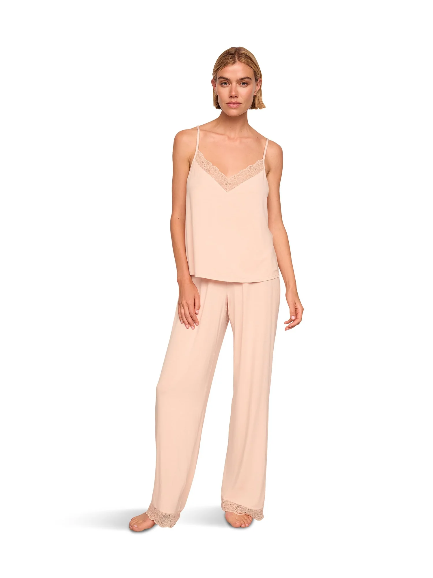 Пижама Eberjey Kari - The Cami/Pant Pajama Set — изображение 1 из 3, розовый