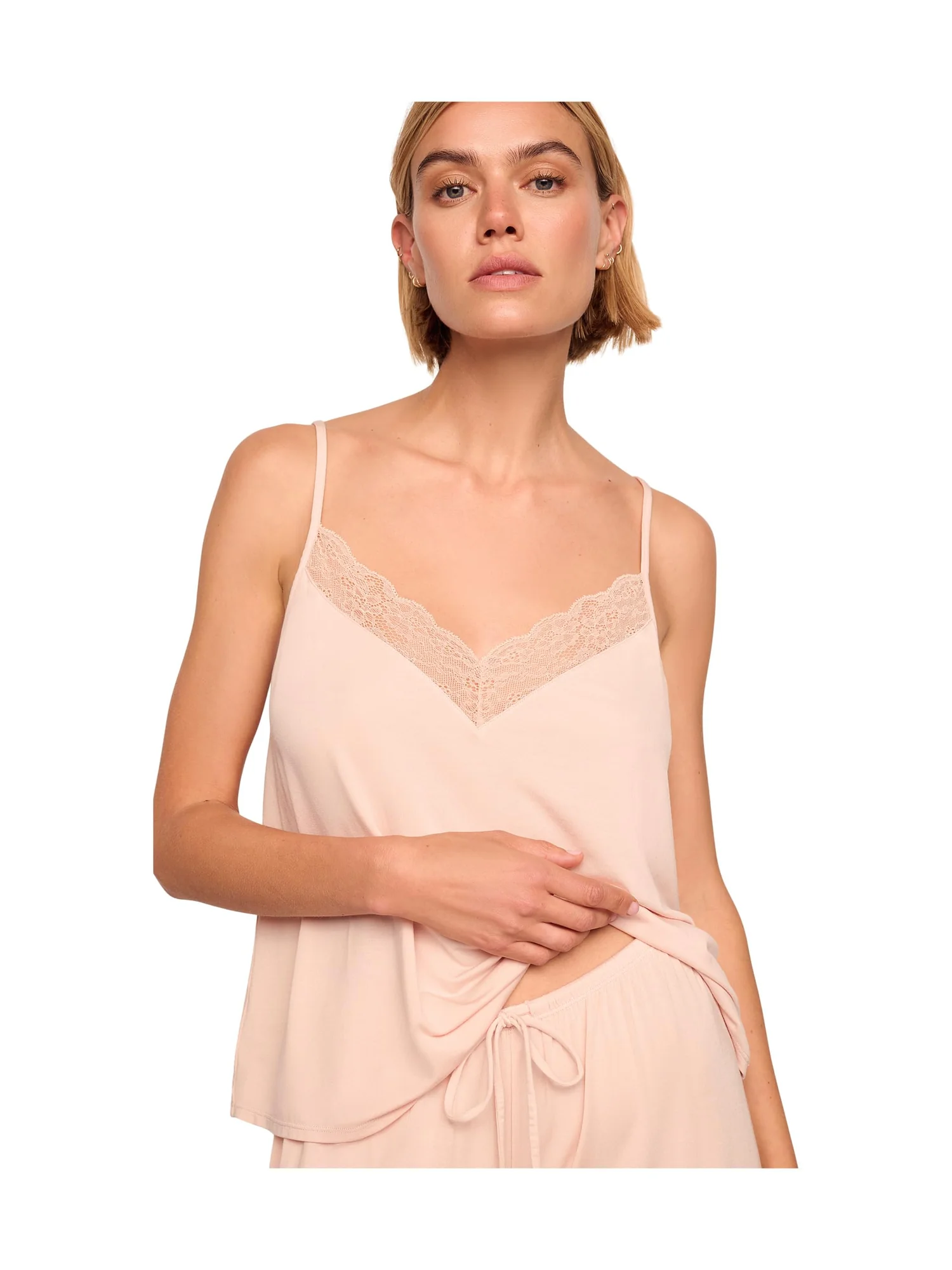 Пижама Eberjey Kari - The Cami/Pant Pajama Set — изображение 3 из 3, розовый